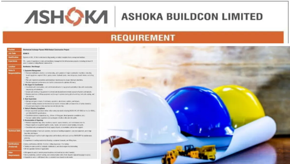 Ashoka Buildcon Hiring 2025