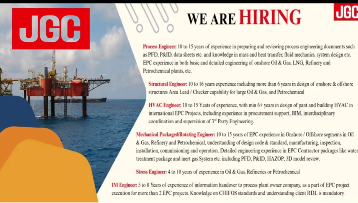 JGC India EPC Pvt Ltd Vacancy