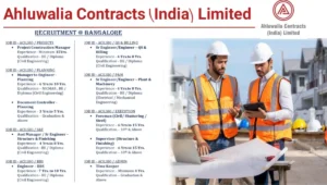 Ahluwalia Contracts India Ltd Vacancy