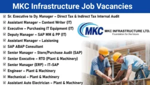 MKC Infrastructure Company Vacancies