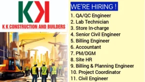 KK Construction and Builders Job Vacancy