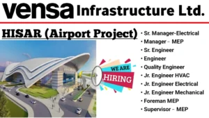 Vensa Infrastructure Ltd Vacancy