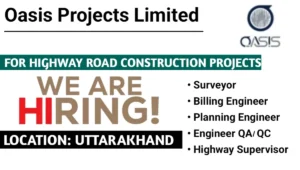 Oasis Projects Limited Job Vacancy