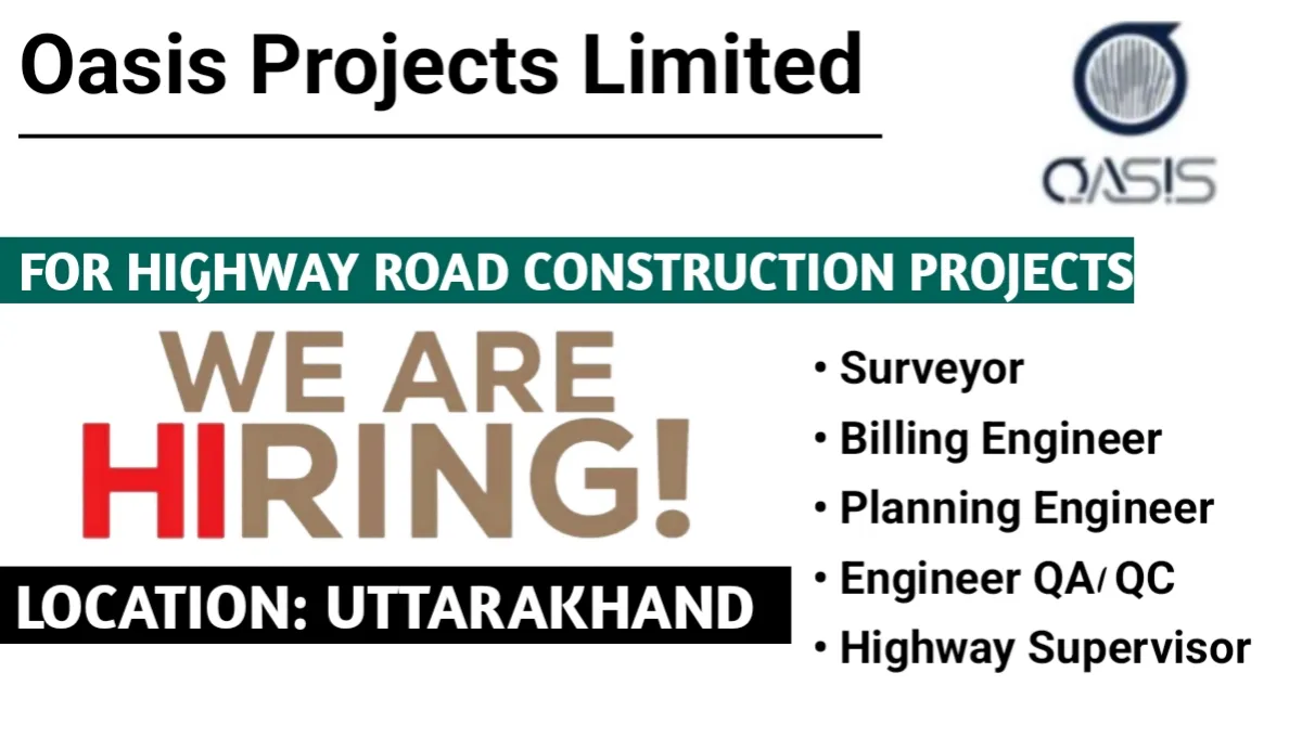 Oasis Projects Limited Job Vacancy