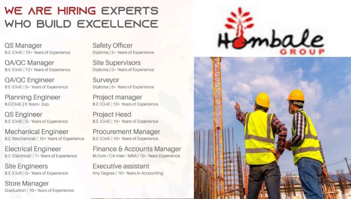 Hombale Group Job Vacancy
