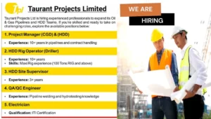 Taurant Projects Ltd Job Vacancy