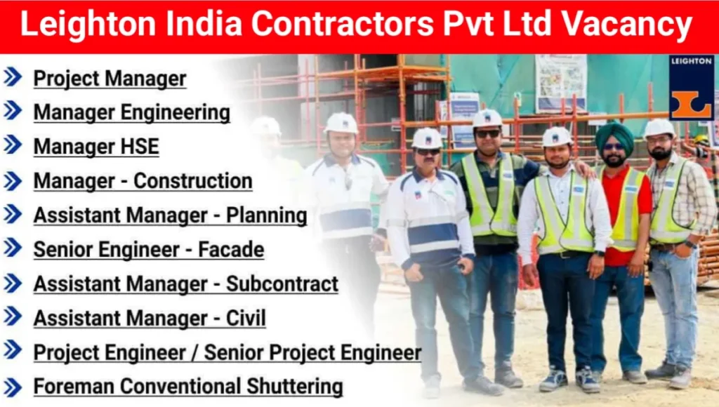 Leighton India Contractors Job Vacancy