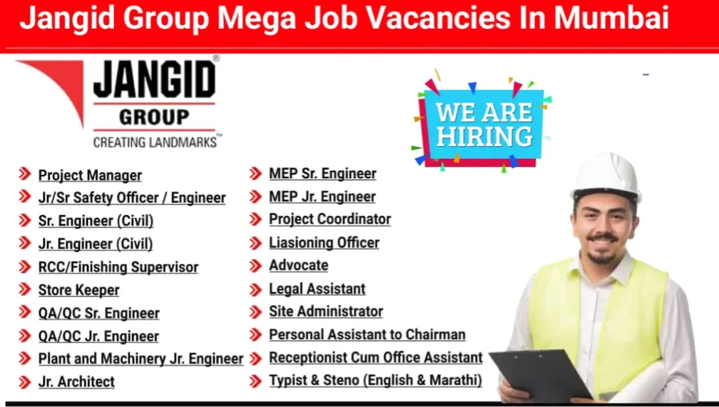 Jangid Group Recruitment 2025