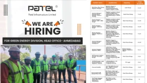 Patel Infrastructure Hiring 2025