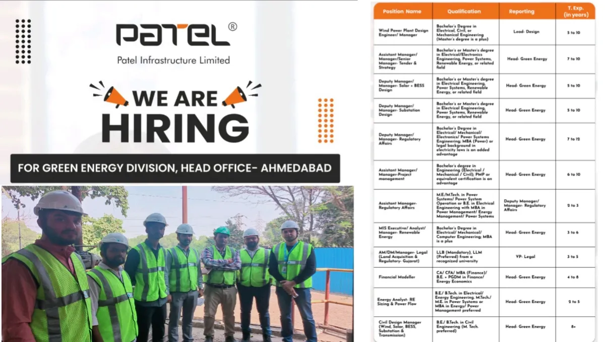 Patel Infrastructure Hiring 2025