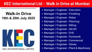 KEC International Limited - Walk-In Drive