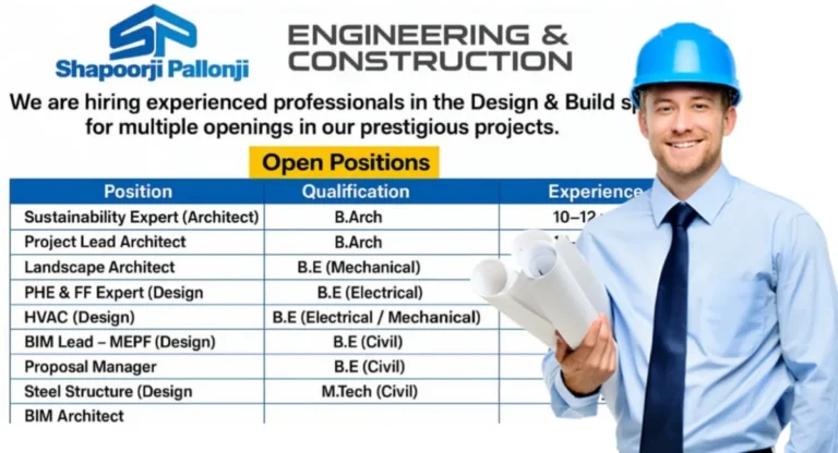 Shapoorji Pallonji Engineering & Construction Hiring