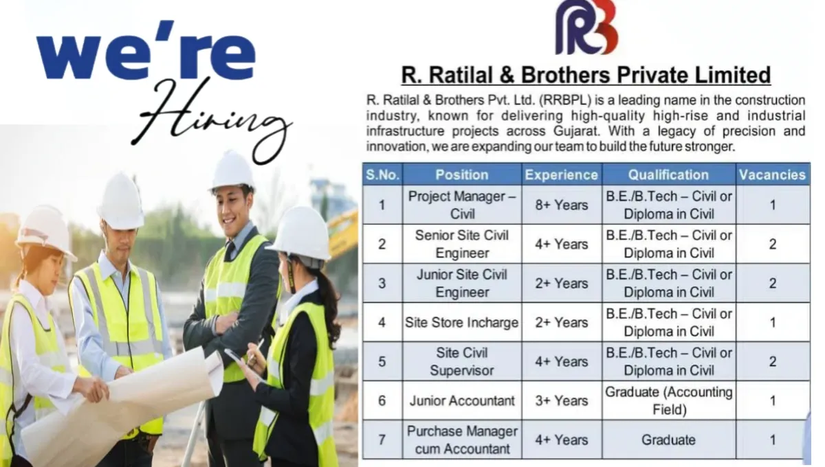 R. Ratilal & Brothers Pvt Ltd Vacancy