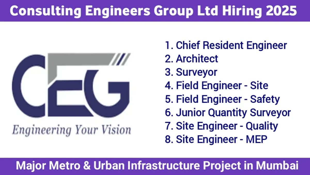 Consulting Engineers Group Ltd Vacancy 2025