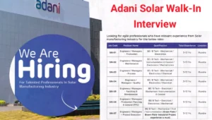 Adani Solar Walk-In Interview