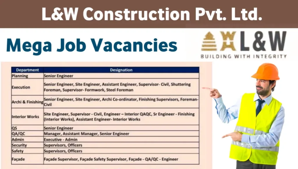 L&W Construction Job Openings 2025