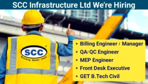 SCC Infrastructure Ltd Job Opening 2025