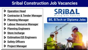 Sribal Construction Hiring 2025