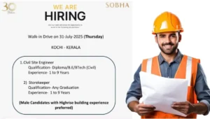 Sobha Ltd Recruitment Drive 2025