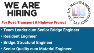 LN Malviya Infra Projects Pvt Ltd Urgent Hiring