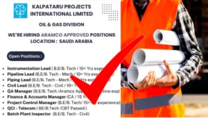 Oil & Gas Project Job Vacancy