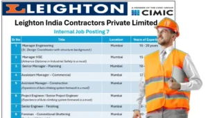 Leighton India Contractors Pvt Ltd Vacancy 2025