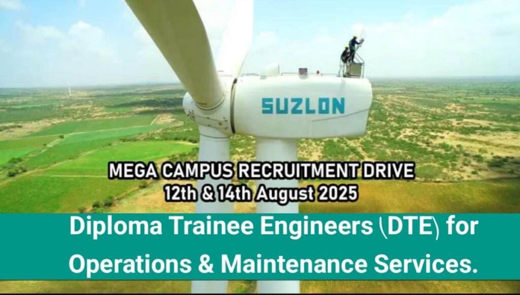 Suzlon Walk-In Drive for Diploma Holders