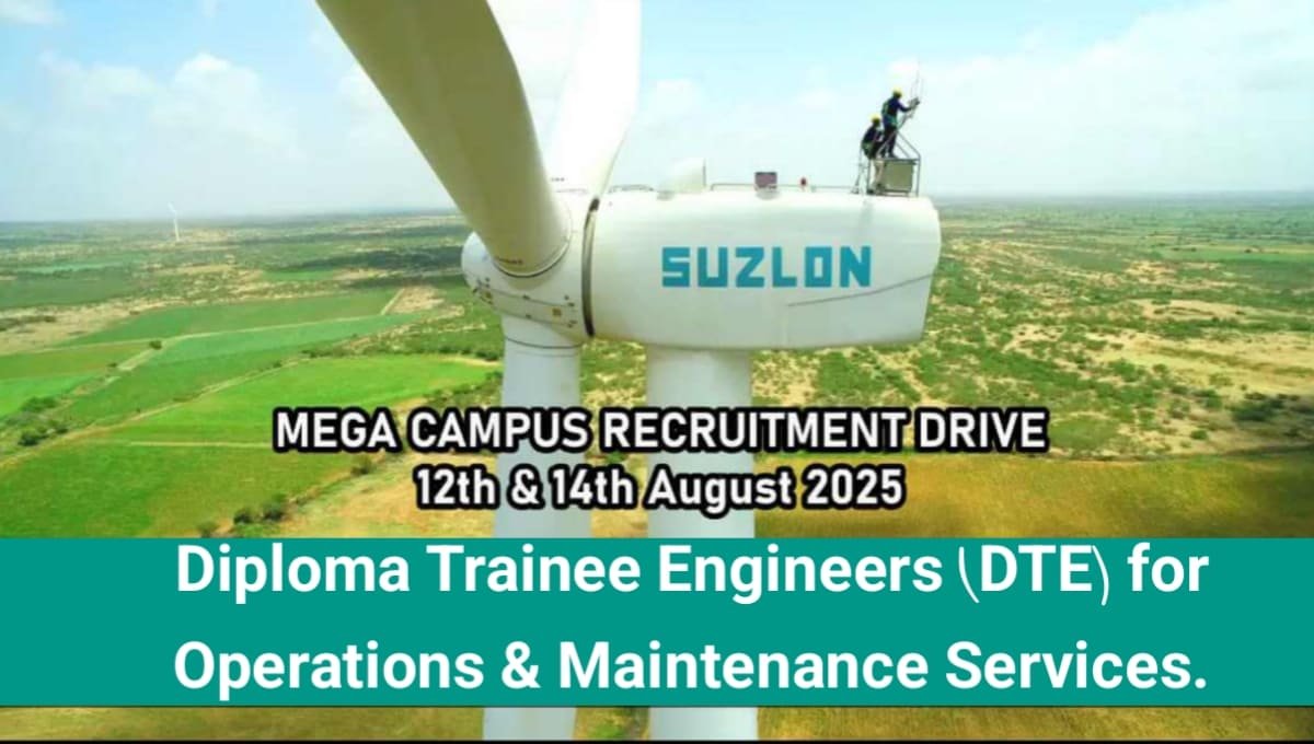 Suzlon Walk-In Drive for Diploma Holders