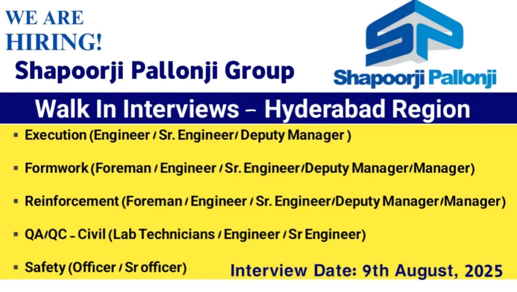 Shapoorji Pallonji Group Walk-In Interviews