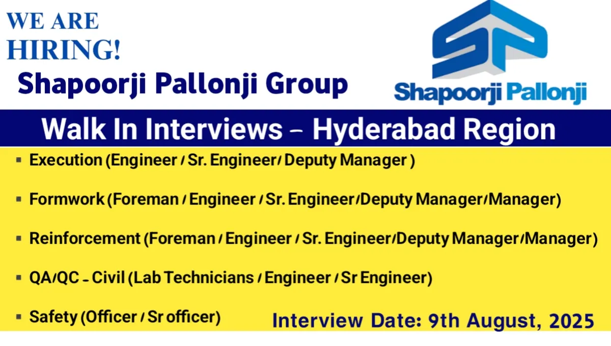 Shapoorji Pallonji Group Walk-In Interviews