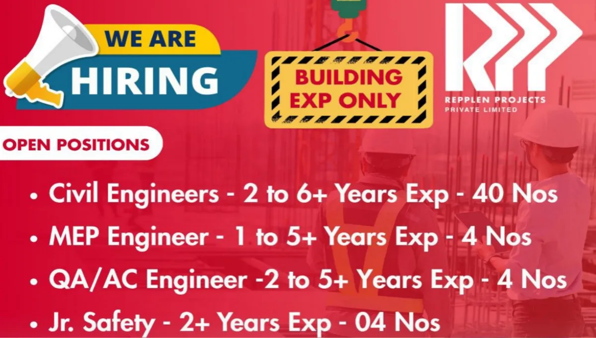 Repplen Projects Pvt Ltd Vacancy 2025