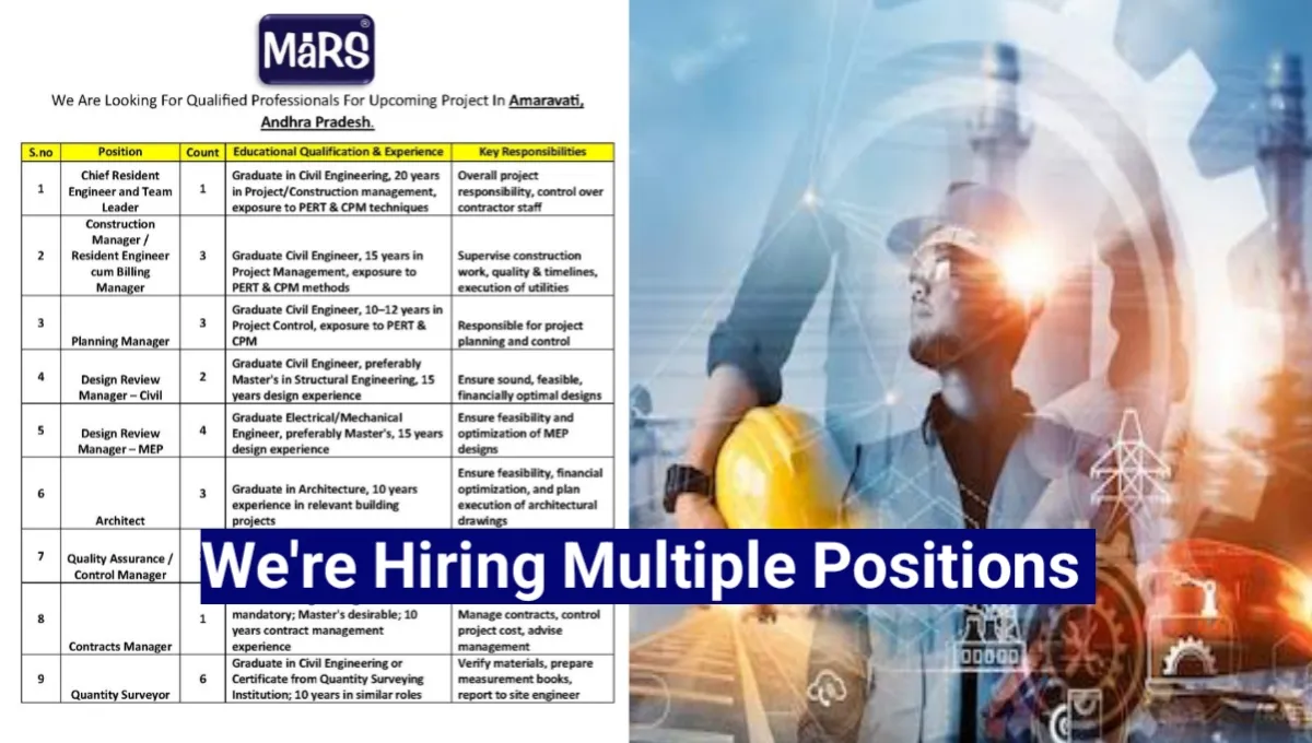 MåRS Amaravati Project Recruitment 2025