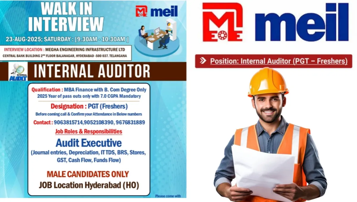 MEIL Career for Fresher PGT