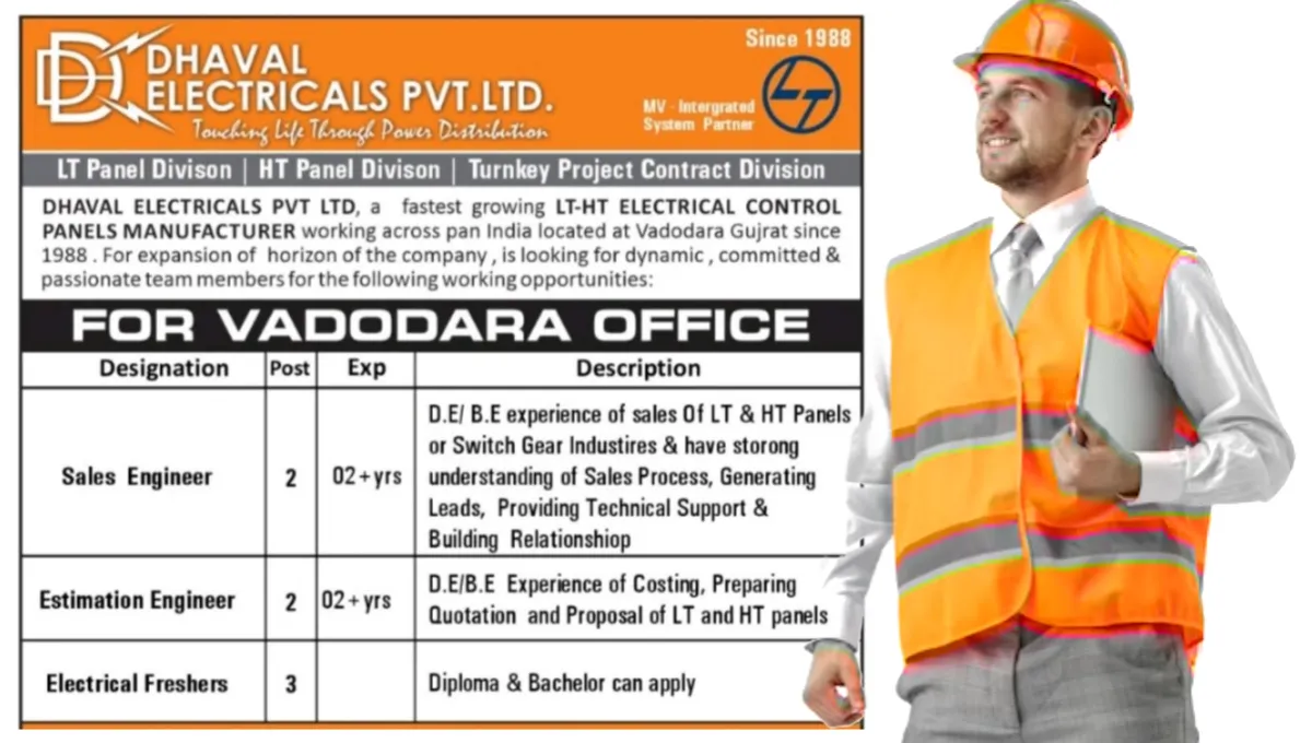 Dhaval Electricals Hiring Engineers