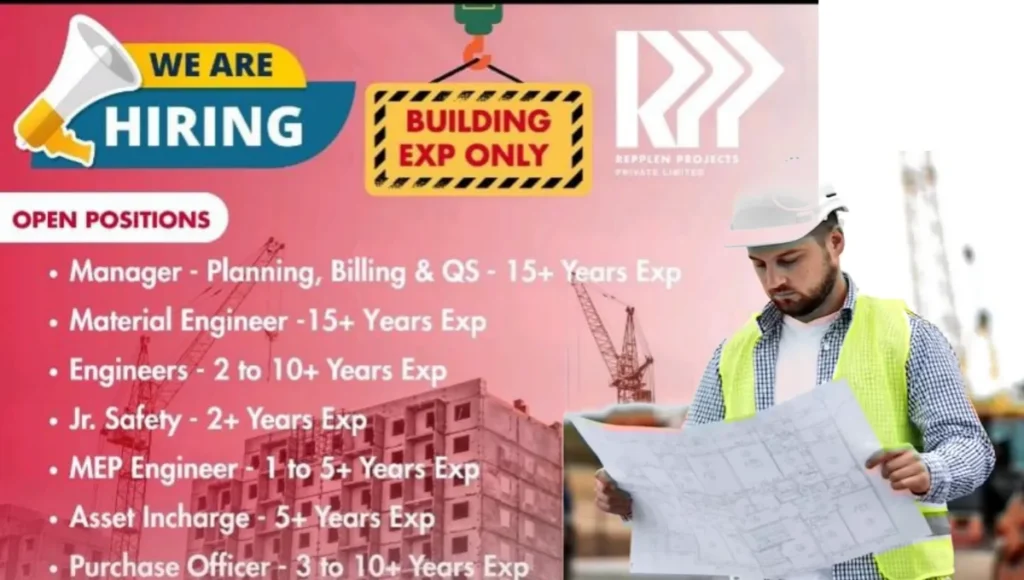 Urgent Recruitment at Repplen Projects