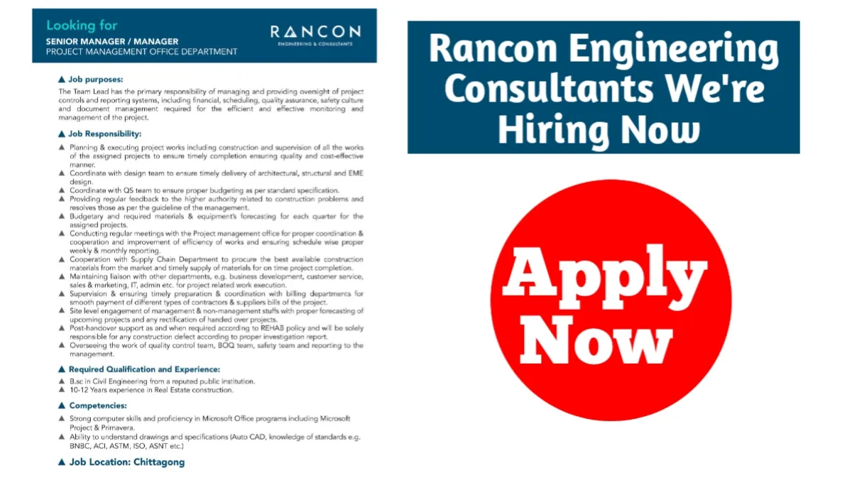 Rancon Engineering & Consultants Hiring
