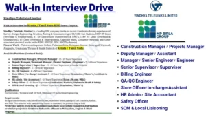 Vindhya Telelinks Ltd Walk-In Interview