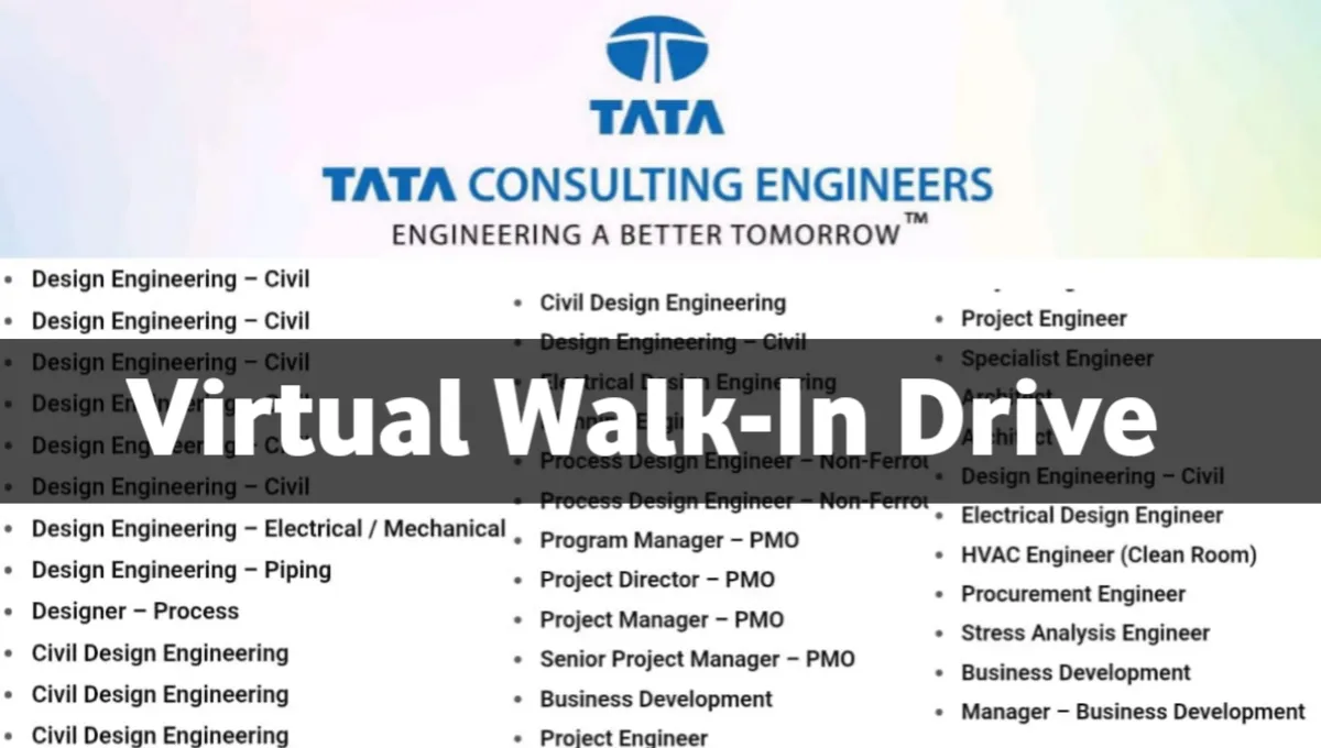 TATA Consulting Engineers Recruitment 2025