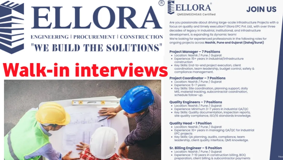 Ellora EPC Walk-In Interview at Pune