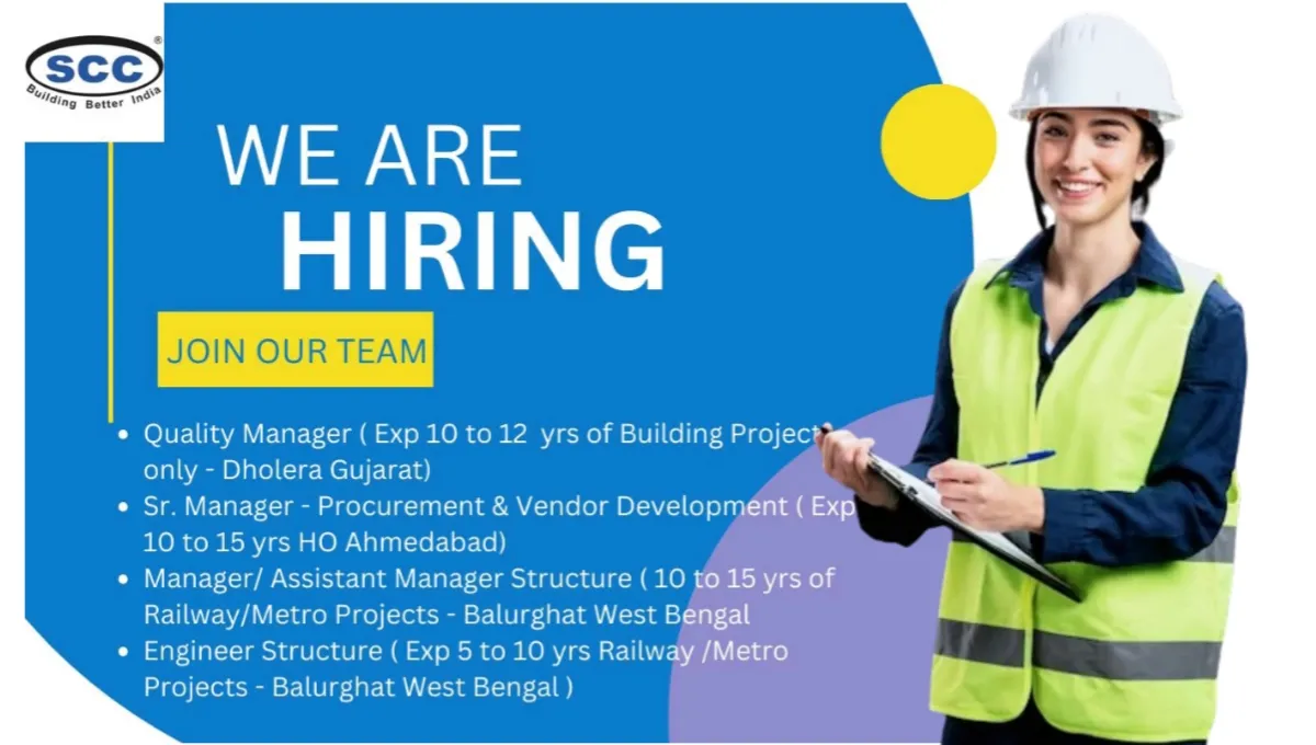 SCC Infrastructure Ltd Hiring