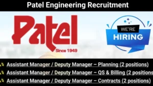 Patel Engineering Recruitment