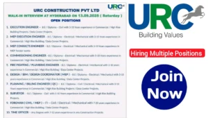 URC Construction Pvt Ltd Walk-In Interview at Hyderabad