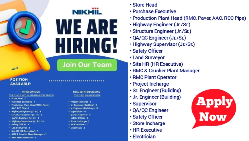NIKHIL Group Job Openings 2025