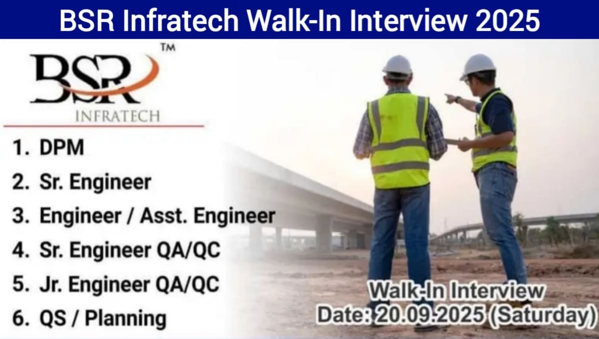 BSR Infratech India Ltd Job Openings 2025