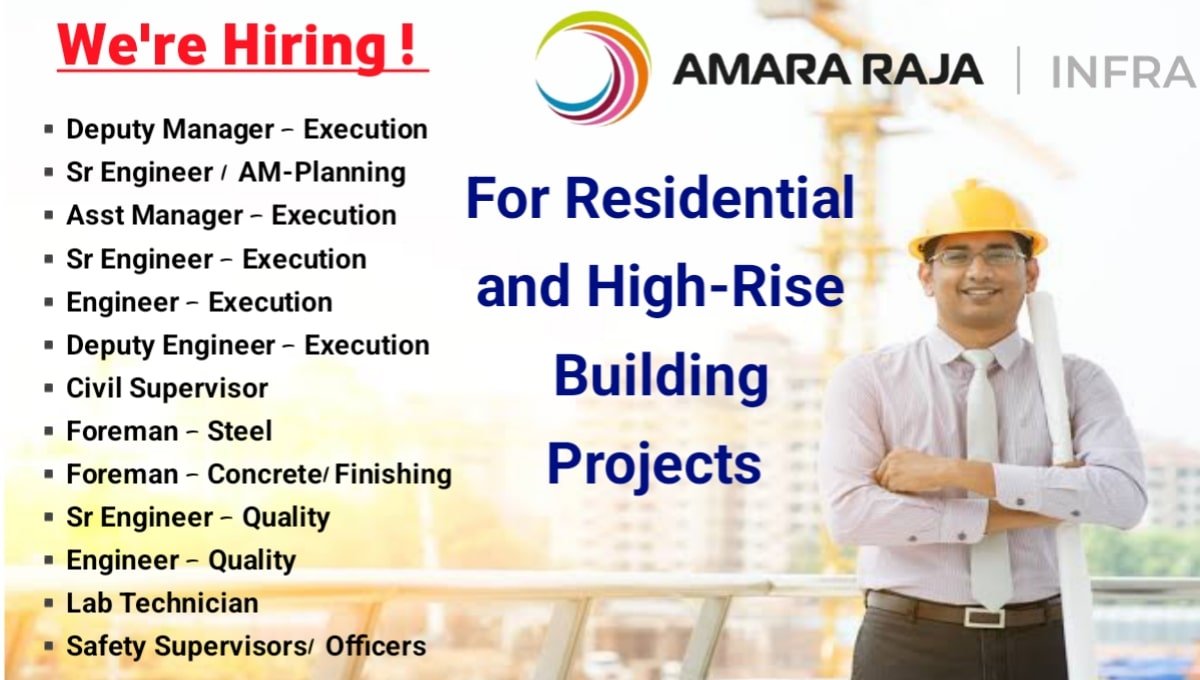 Exciting Career Opportunities with Amara Raja Infra Pvt Ltd