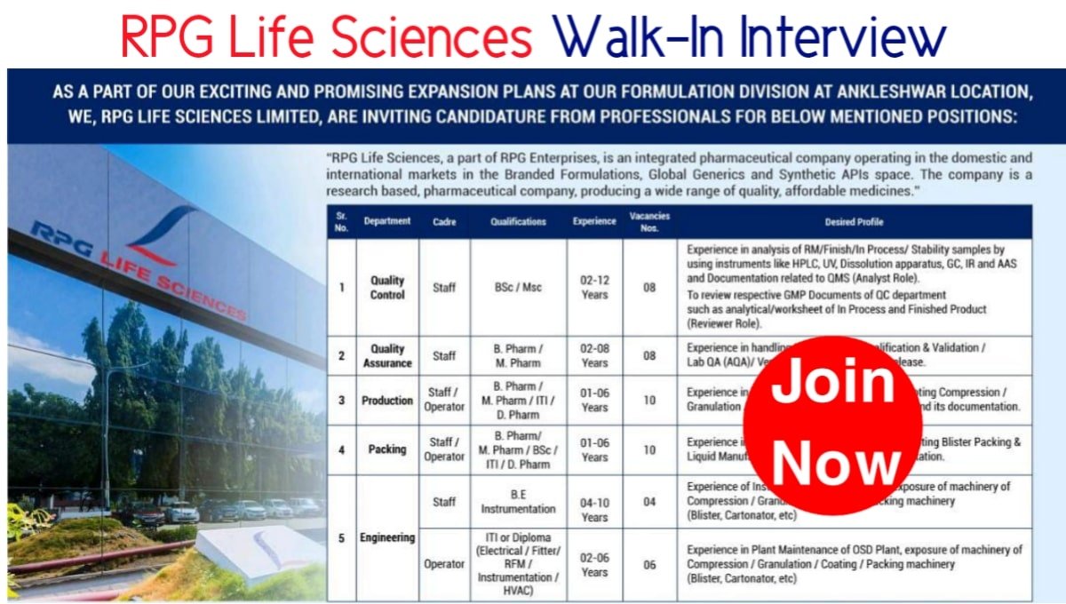 RPG Life Sciences Walk-in 2025