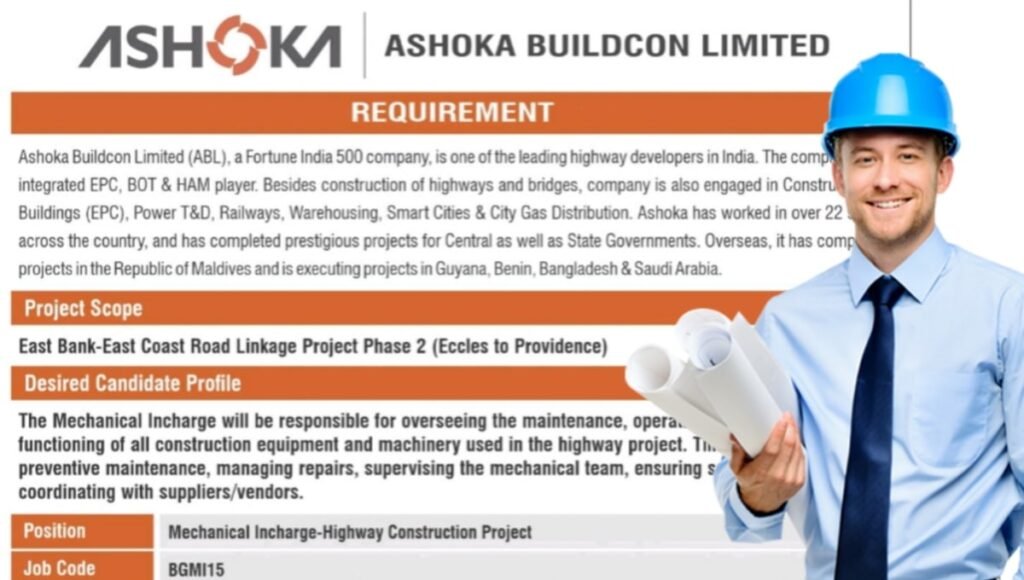 Ashoka Buildcon Hiring 2025