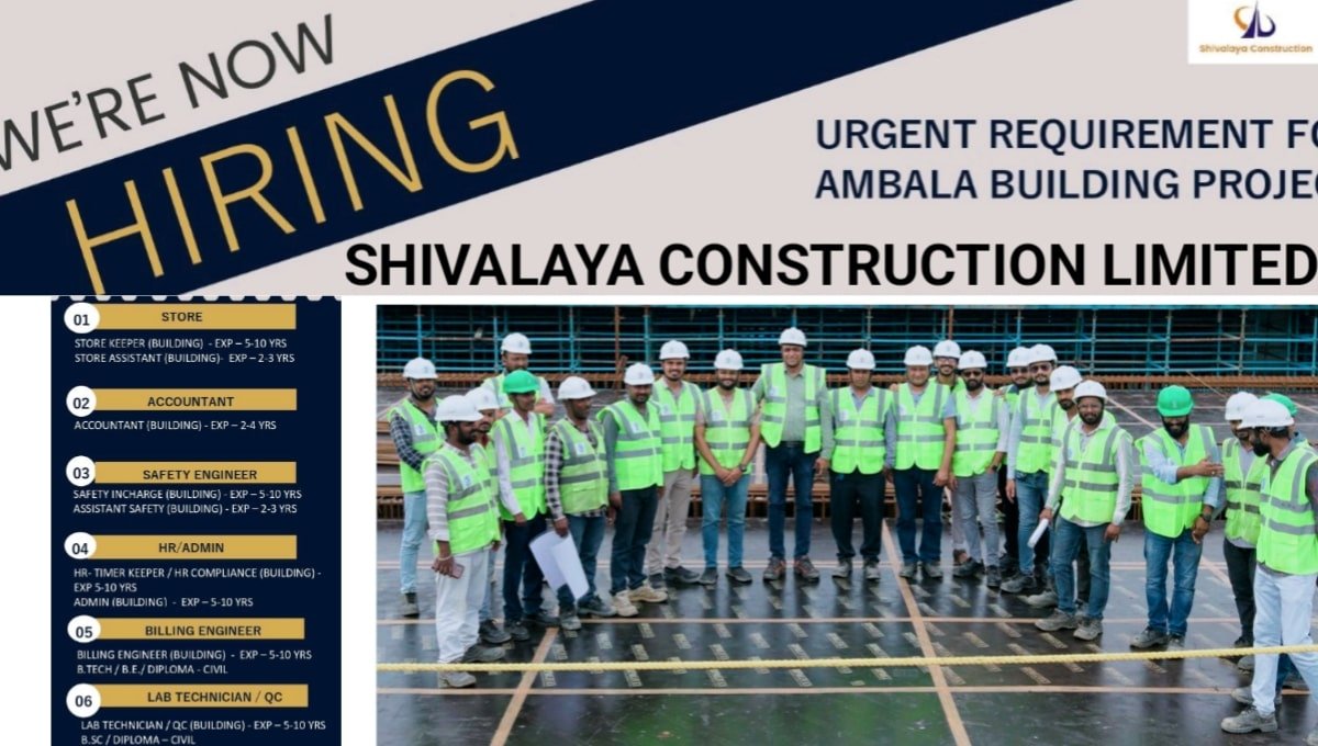 Shivalaya Construction Ltd Vacancy 2025