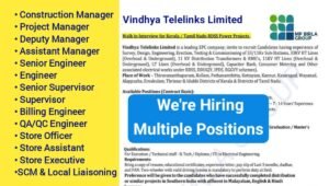Vindhya Telelinks Ltd Walk In Interview 2025