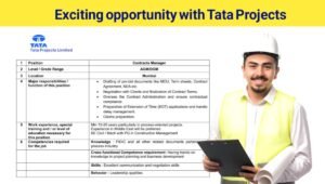 Tata Project Ltd Recruitment 2025